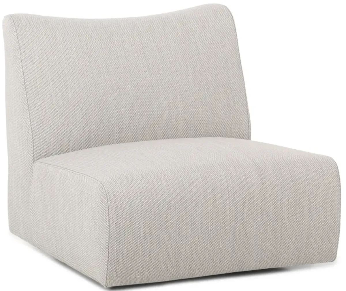 Atlas Outdoor Light Gray Fabric Swivel Accent Chair