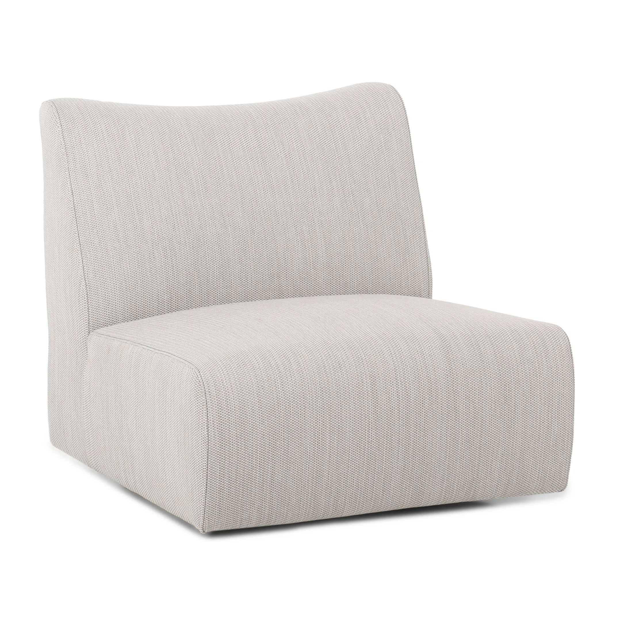 Atlas Outdoor Light Gray Fabric Swivel Accent Chair