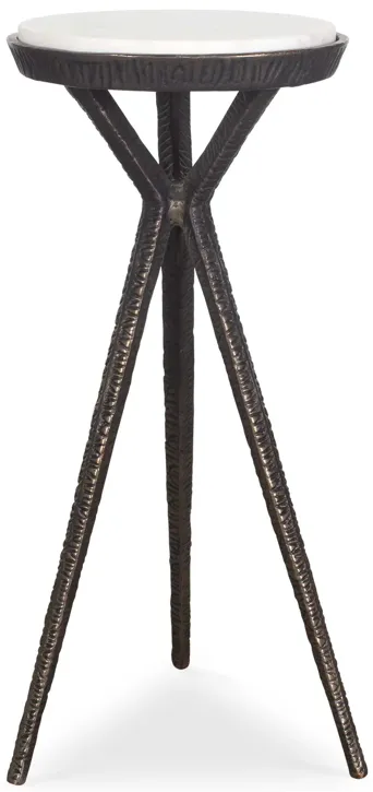 Tilton White Marble Accent Table