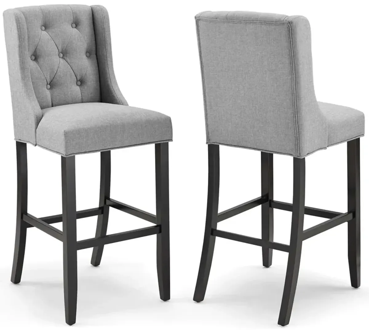 Baronet Bar Stool Upholstered Fabric Set of 2