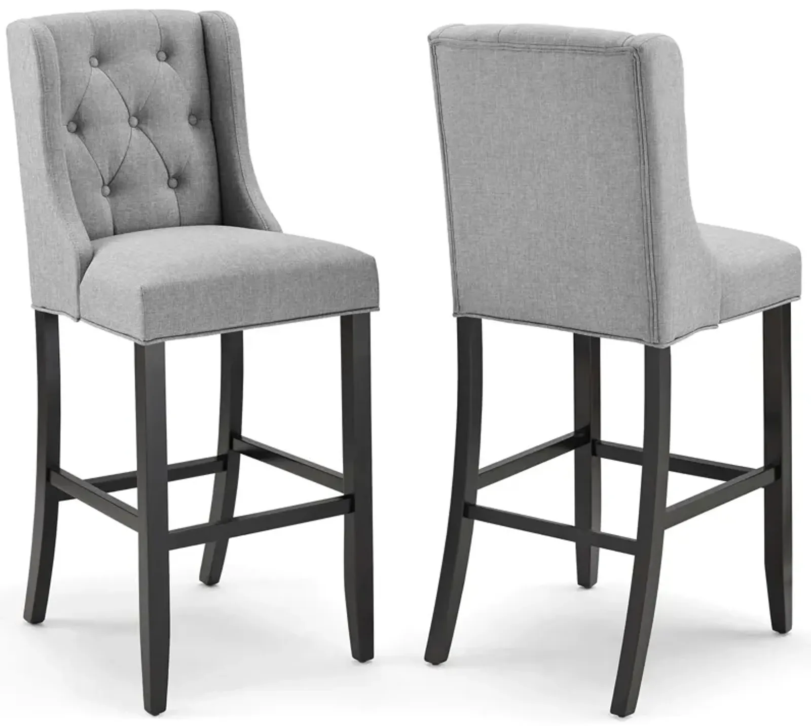 Baronet Bar Stool Upholstered Fabric Set of 2