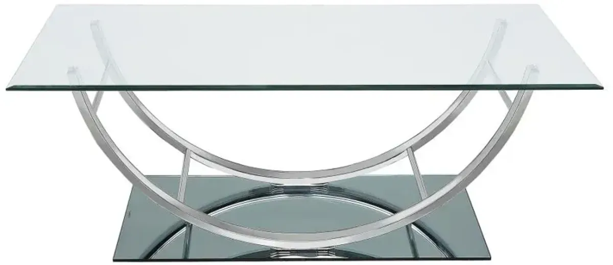 Danville U-shaped Coffee Table Chrome