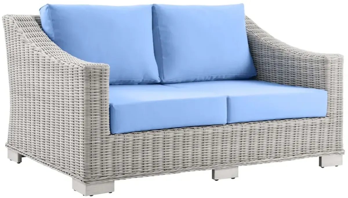 Conway Outdoor Patio Wicker Rattan Loveseat