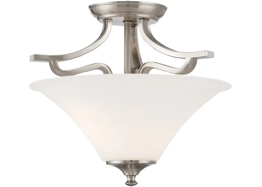 Treme 13" Wide 2-Light Semi Flush Mount - Brushed Nickel