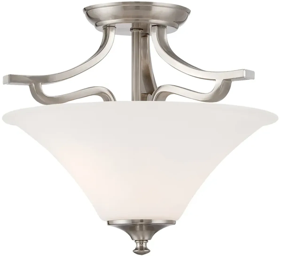 Treme 13" Wide 2-Light Semi Flush Mount - Brushed Nickel