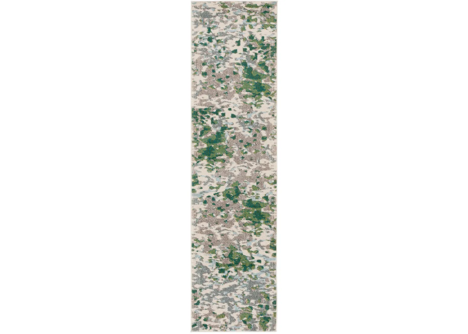 MONACO 225 GREEN  2'-2' x 8' Runner Rug