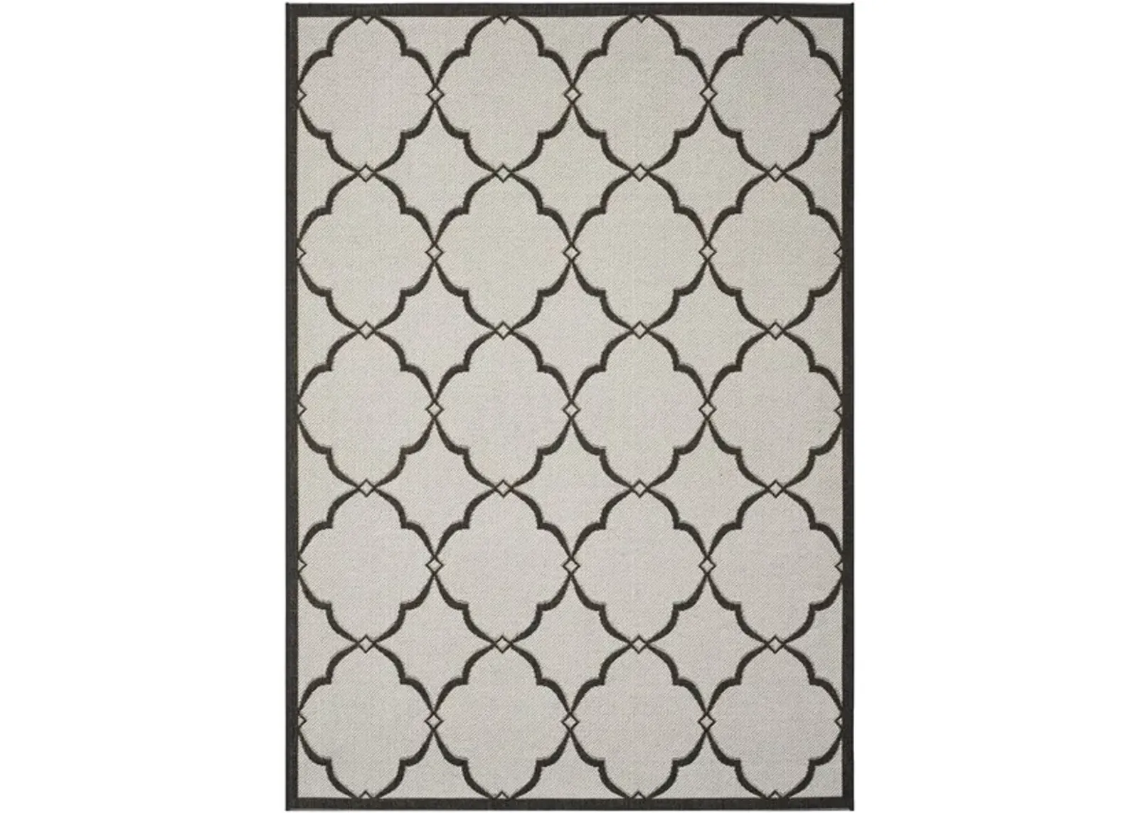 LINDEN 125 Collection LND125A-5 Light Grey / Charcoal 5'-3" X 7'-6"