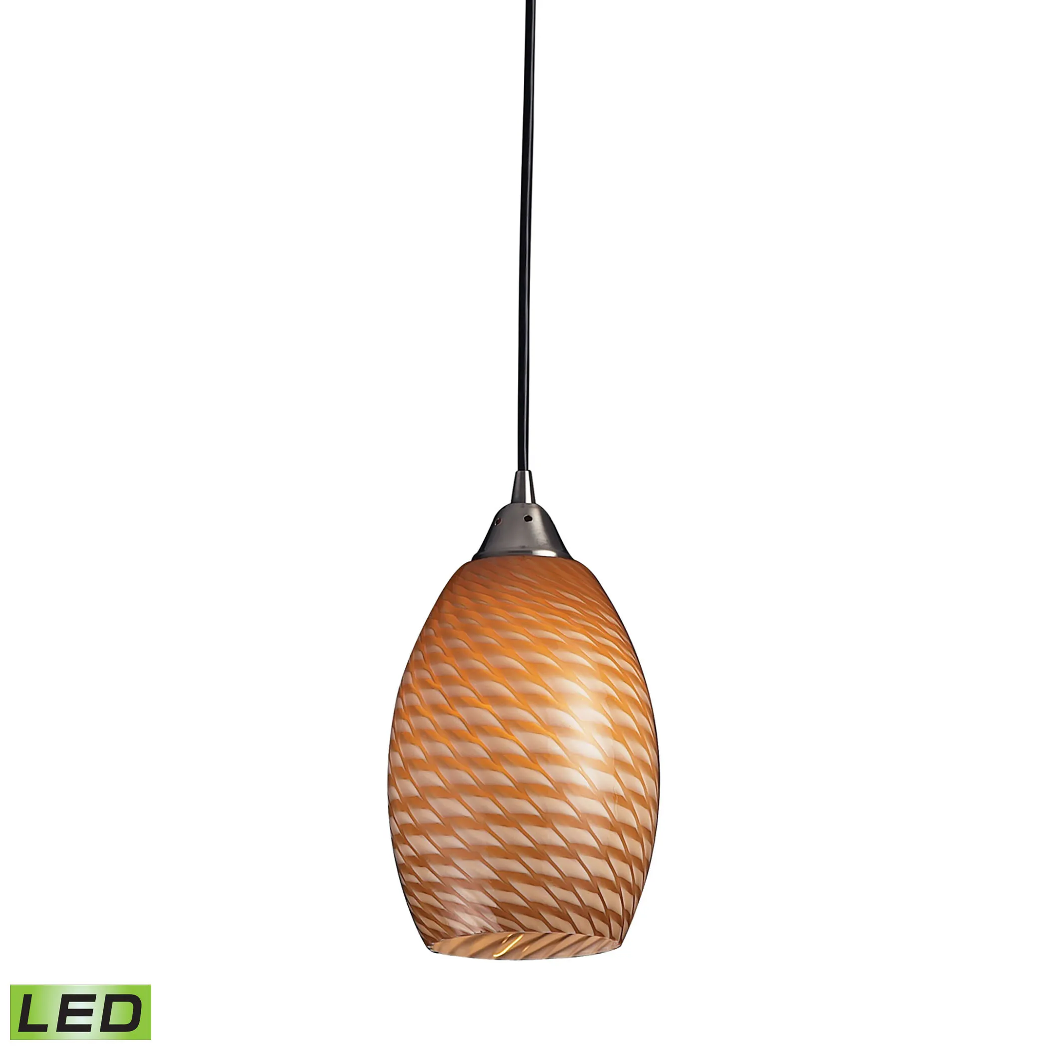 Mulinello 6" Wide 1-Light Mini Pendant - Satin Nickel