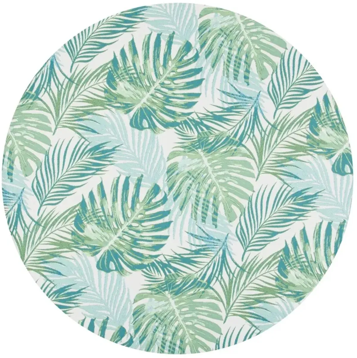 BARBADOS 592 Green 5'-3' X 5'-3' Round Round Rug