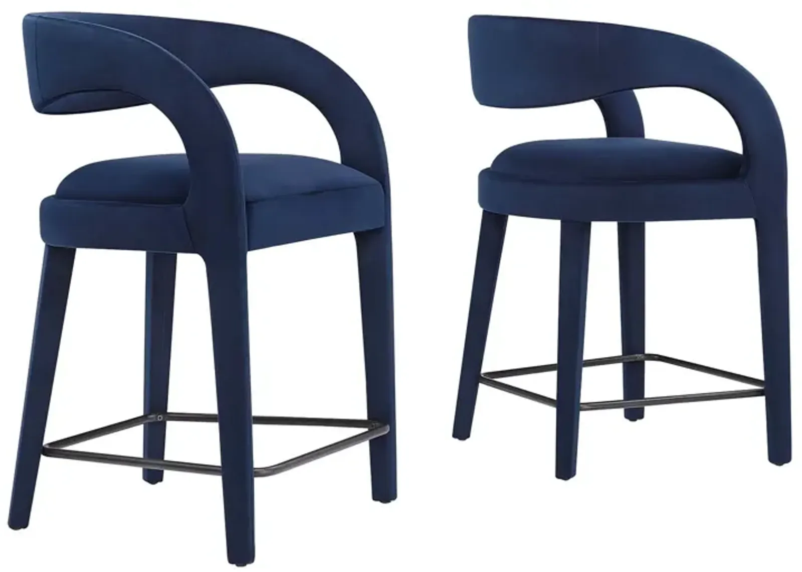 Pinnacle Performance Velvet Counter Stool Set of Two