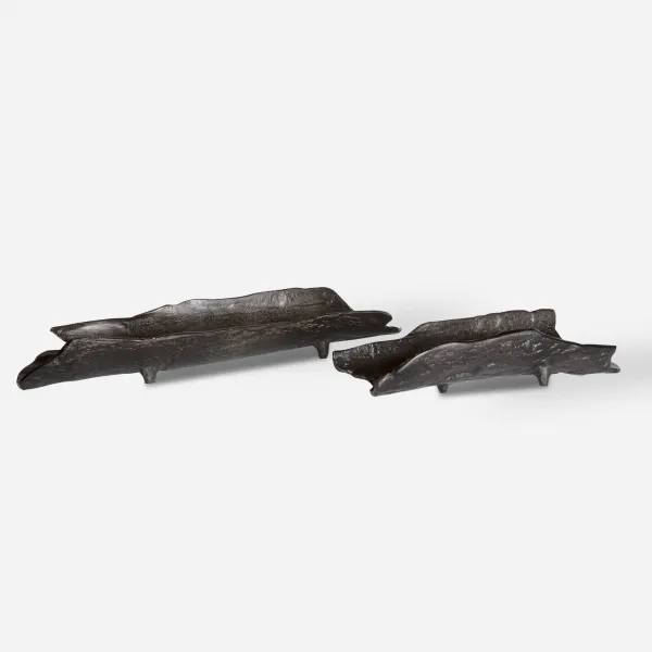 Caryn Nickel Trays S/2