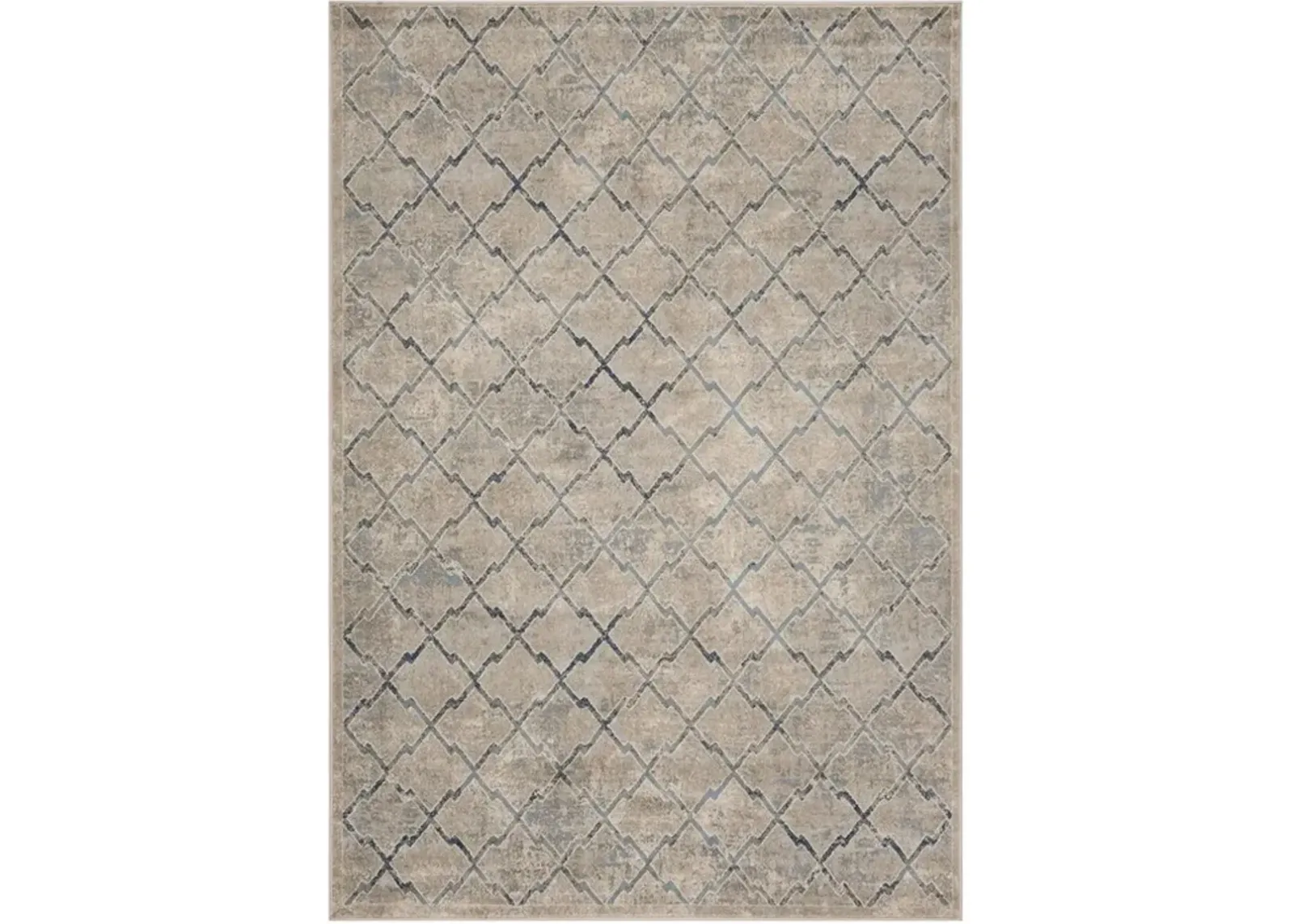 Brentwood 809 Light Grey / Blue 9' X 12' Large Rectangle Powerloomed Rug