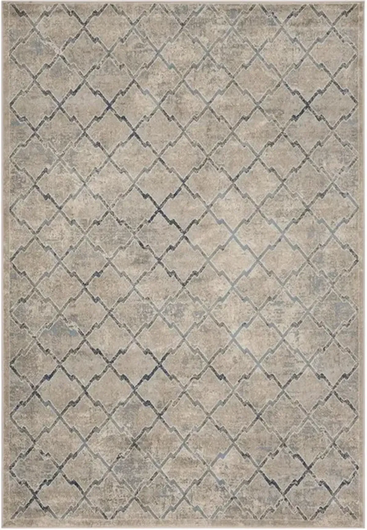 Brentwood 809 Light Grey / Blue 9' X 12' Large Rectangle Powerloomed Rug