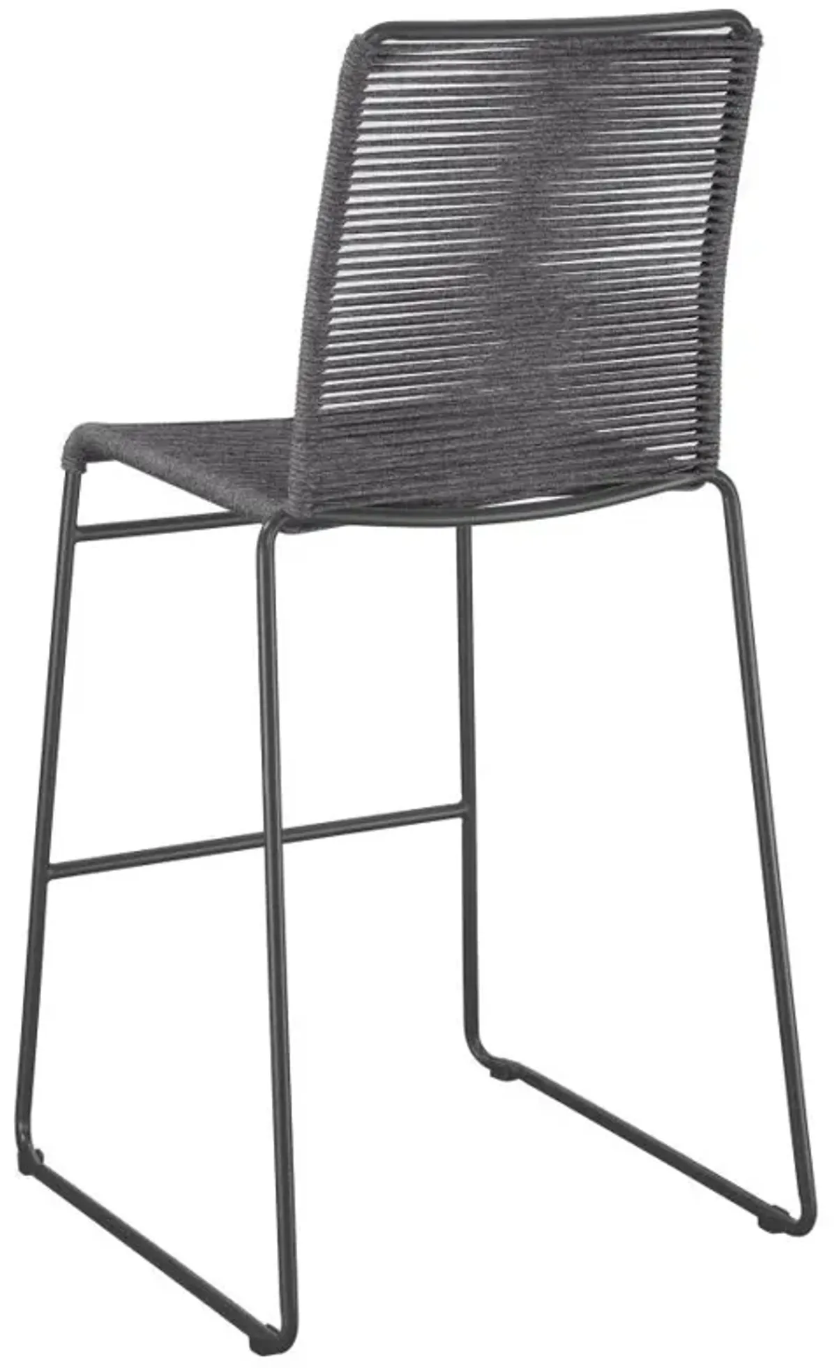 Jerome Upholstered Bar Stools with Footrest (Set of 2) Charcoal and Gunmetal