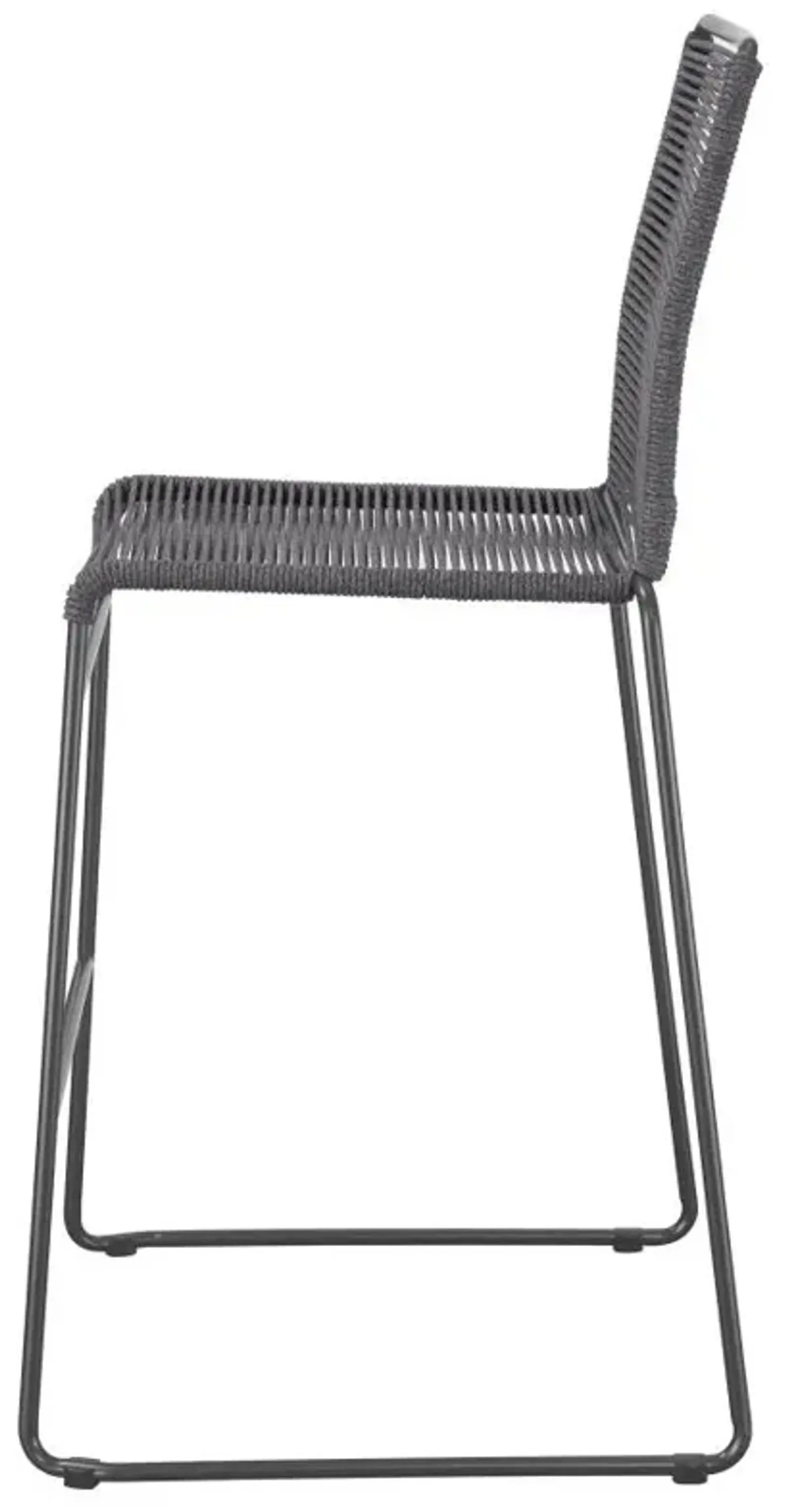 Jerome Upholstered Bar Stools with Footrest (Set of 2) Charcoal and Gunmetal