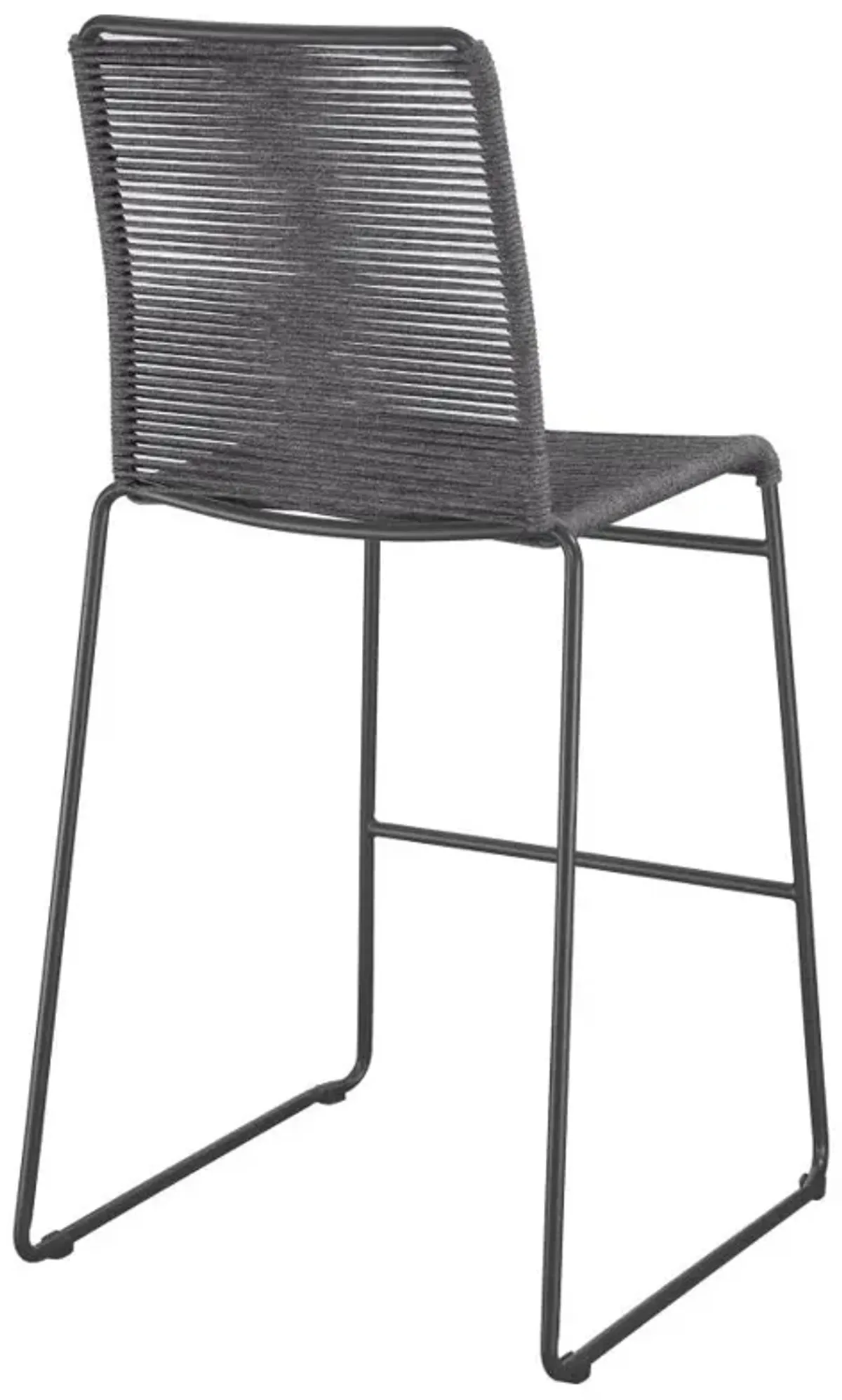 Jerome Upholstered Bar Stools with Footrest (Set of 2) Charcoal and Gunmetal