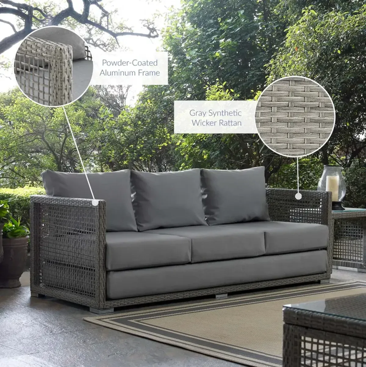 Aura Outdoor Patio Sofa