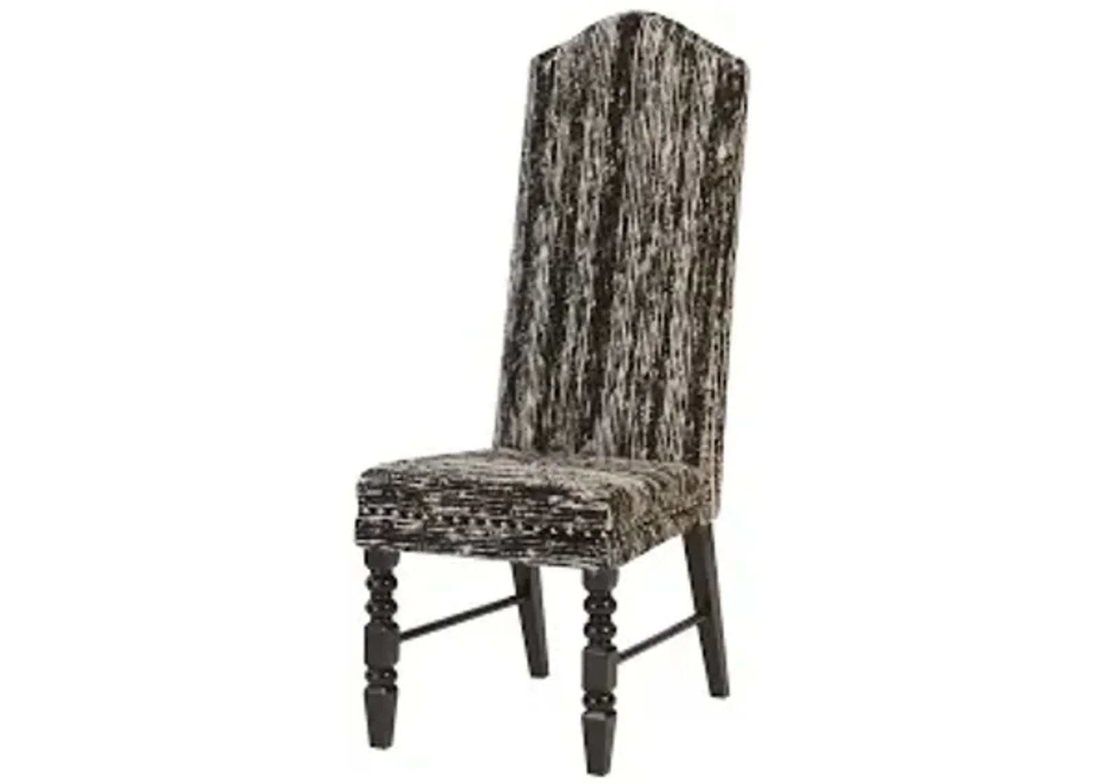 manhattan dining chair, eco viscose black, black wooden legs