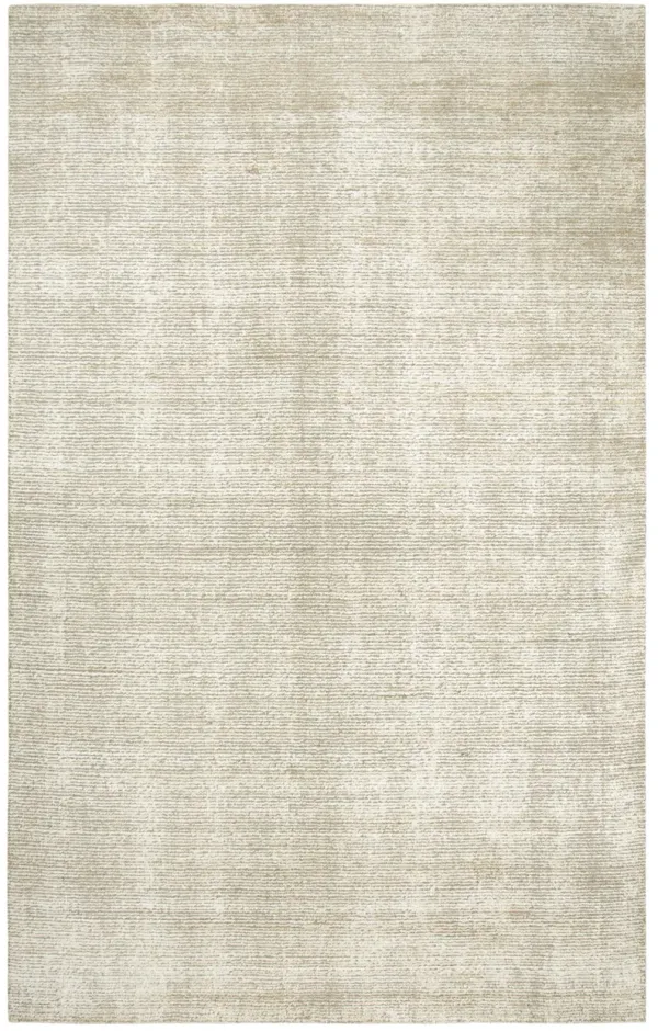 Grand Haven Beige Solid Wool/Tencel 5' x 8' Rectangle Rug
