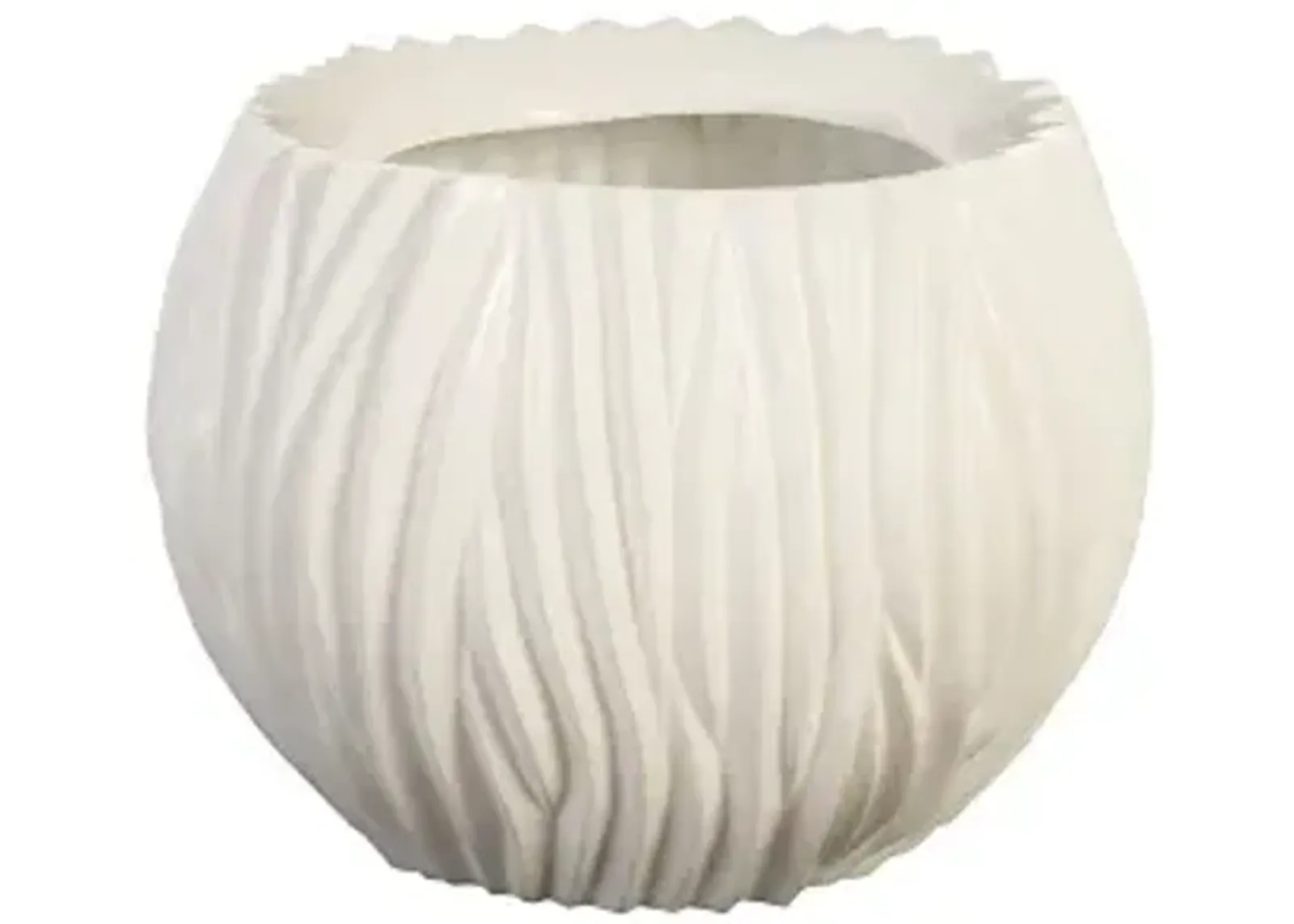 alon planter, gel coat white