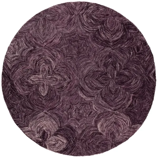 IKAT Hand Tufted 6' x 6' Round area rug