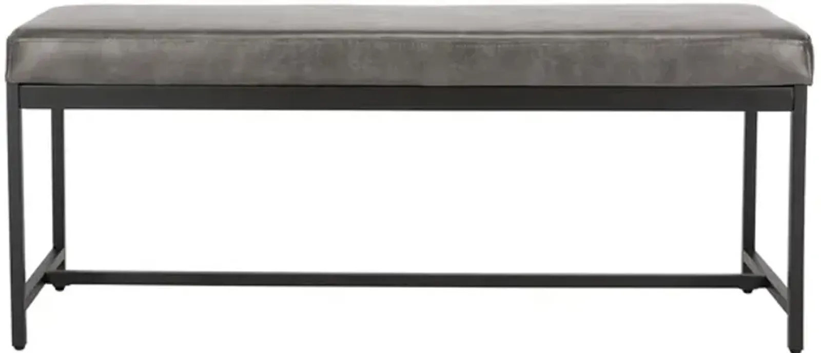 CHASE FAUX LEATHER BENCH