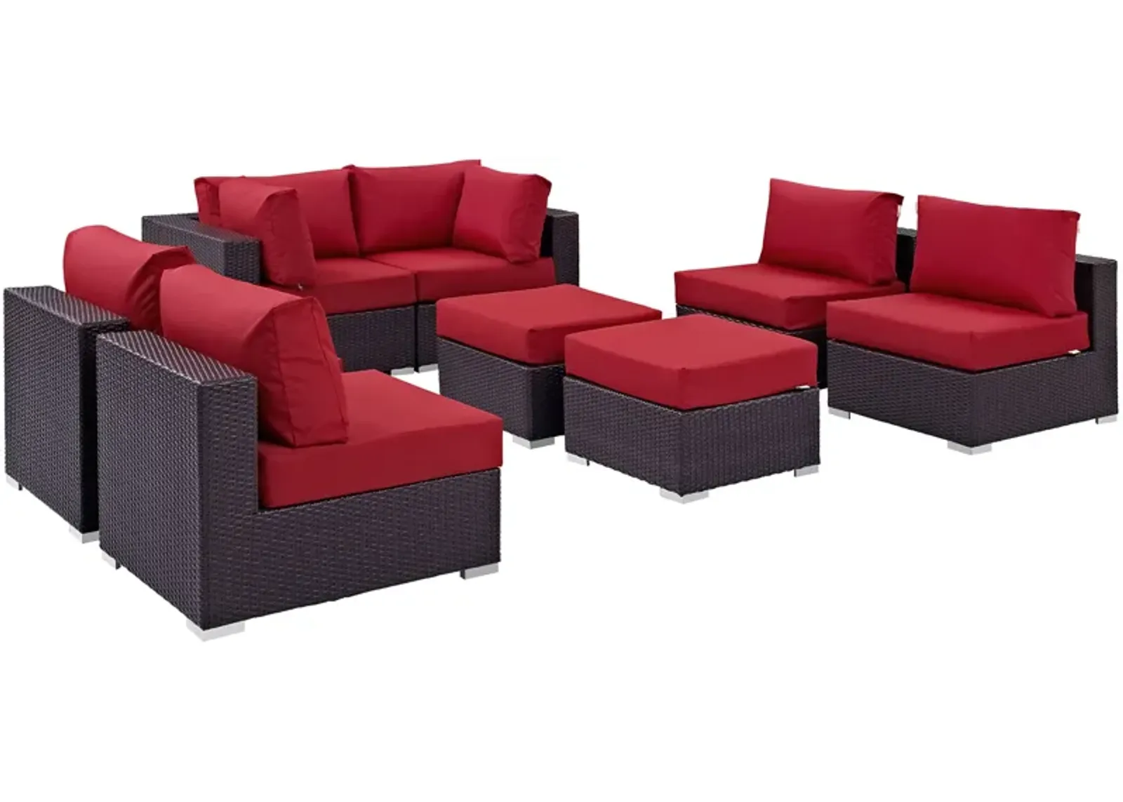 Convene 8 Piece Outdoor Patio Sectional Set