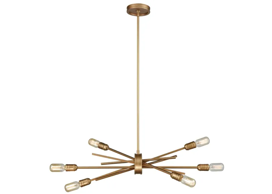 Xenia 31" Wide 6-Light Chandelier - Matte Gold