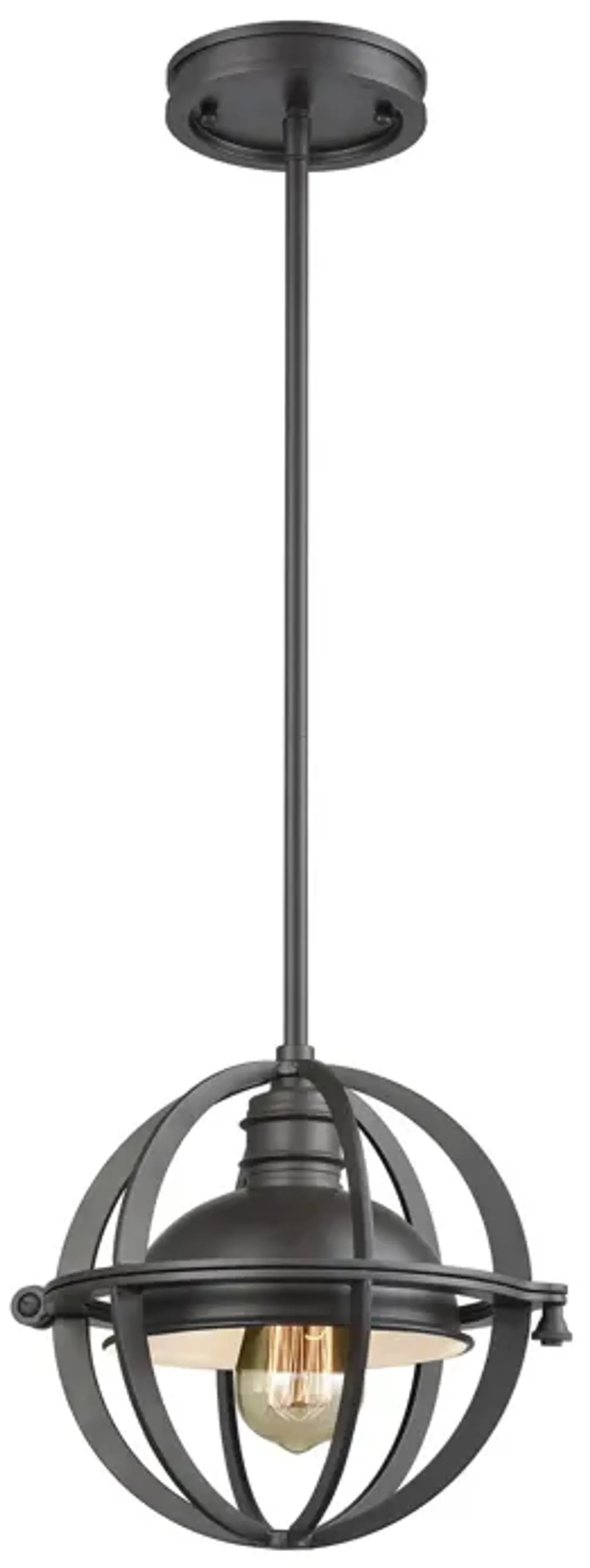 Aubridge 10" Wide 1-Light Mini Pendant - Oil Rubbed Bronze