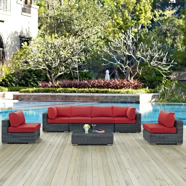 Summon 7 Piece Outdoor Patio Sunbrella® Sectional Set