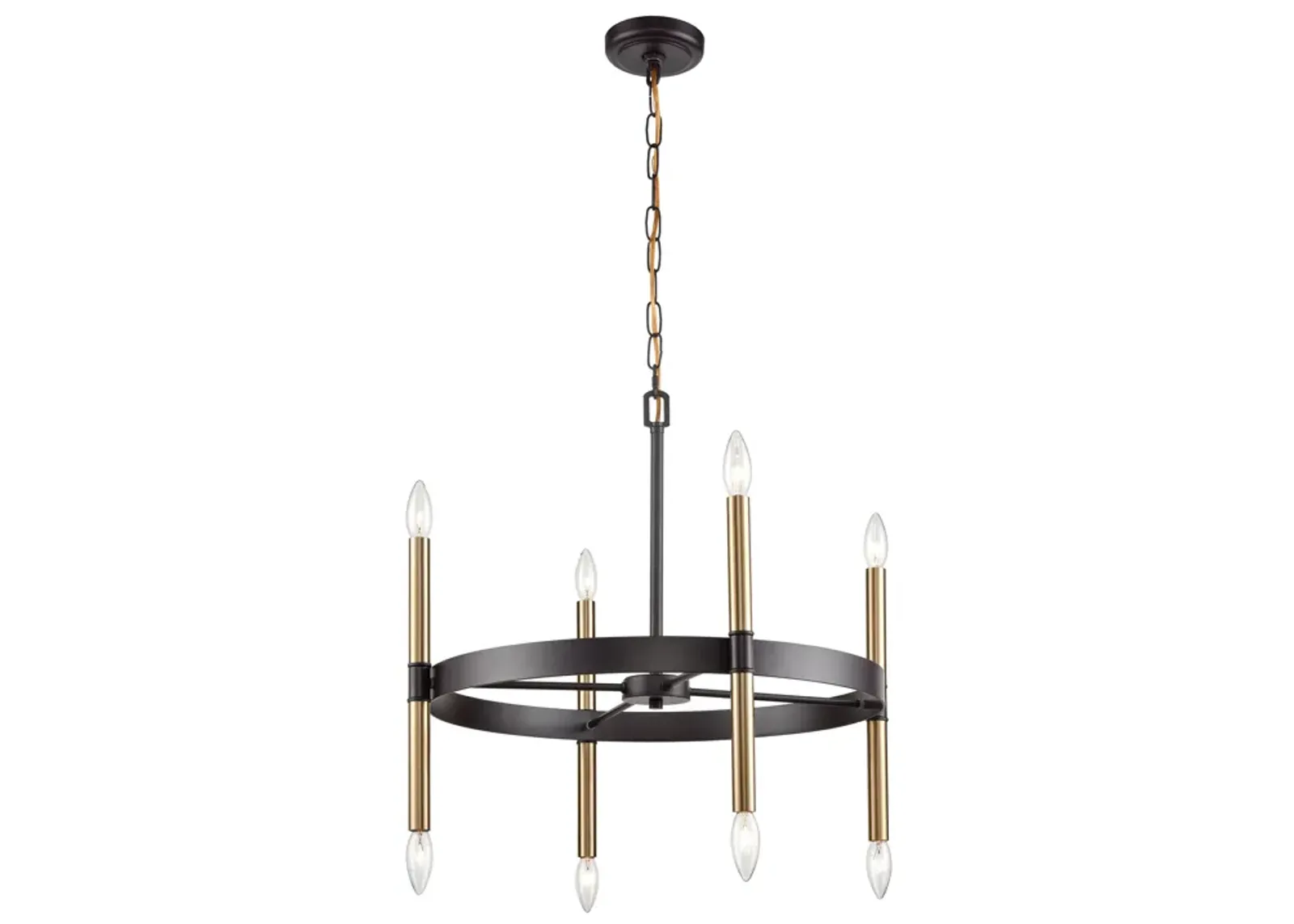 Notre Dame 6-Light Chandelier in Oil Rubbed Bronze and Gold