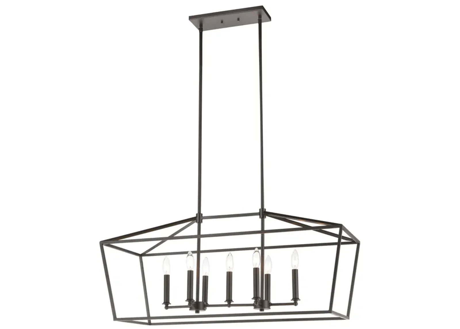 Fairfax 36" Wide 7-Light Linear Chandelier - Oil Rubbed Bronze