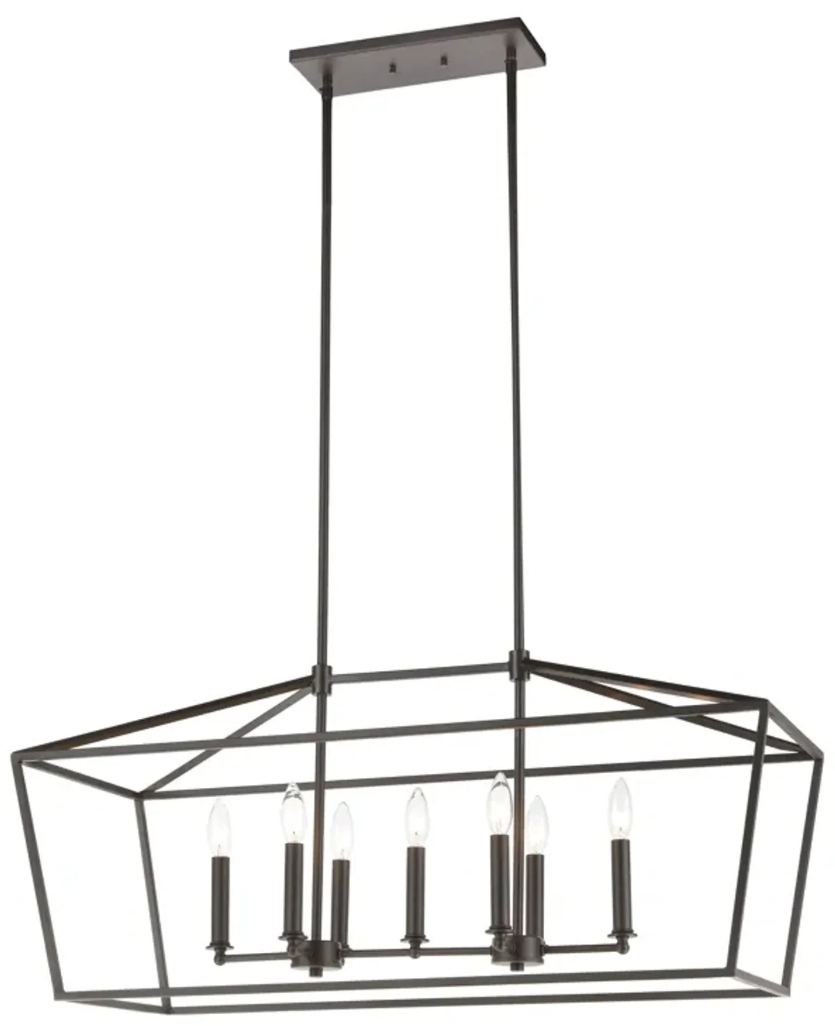 Fairfax 36" Wide 7-Light Linear Chandelier - Oil Rubbed Bronze