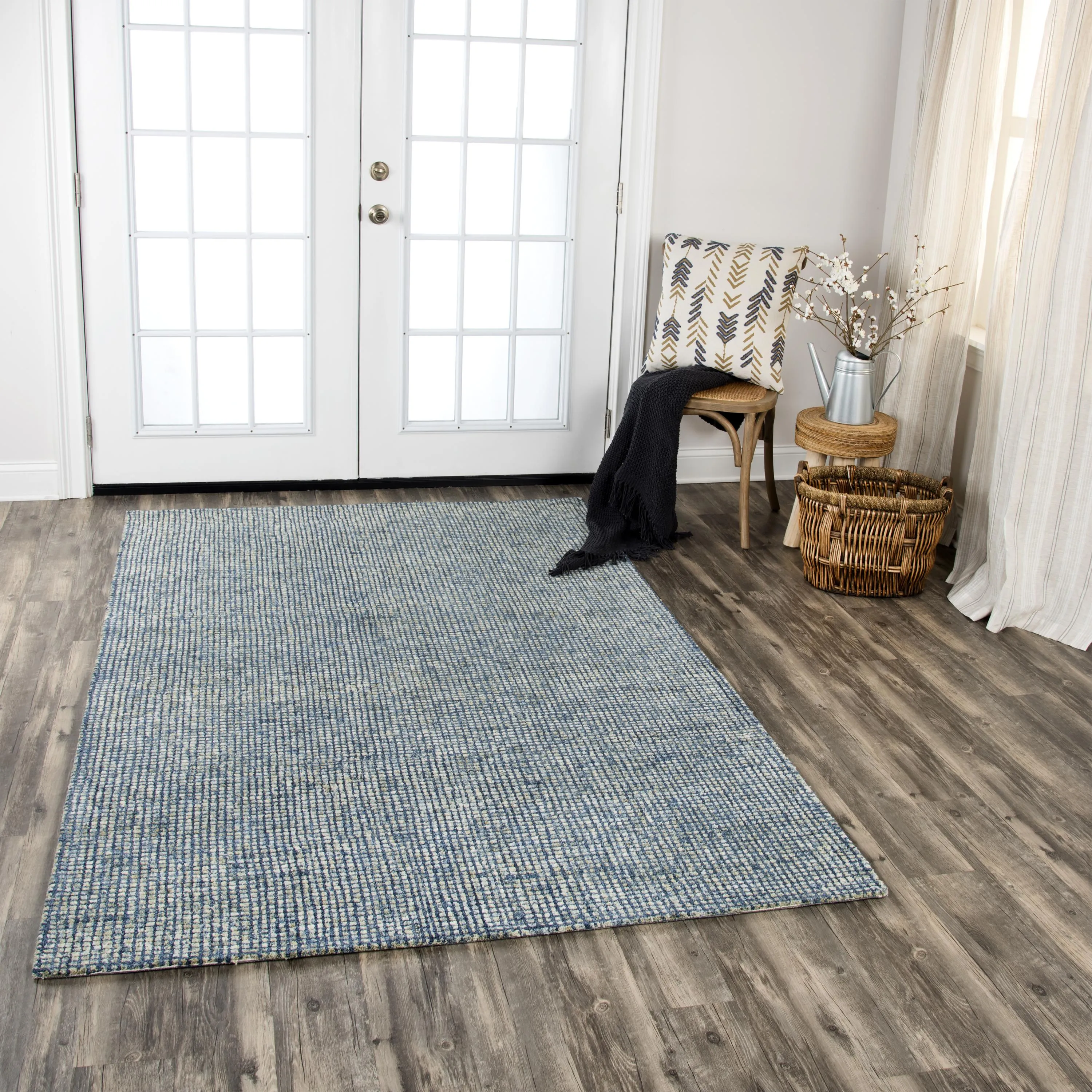 Talbot Blue Tweed Wool 10' x 13' Rectangle Rug