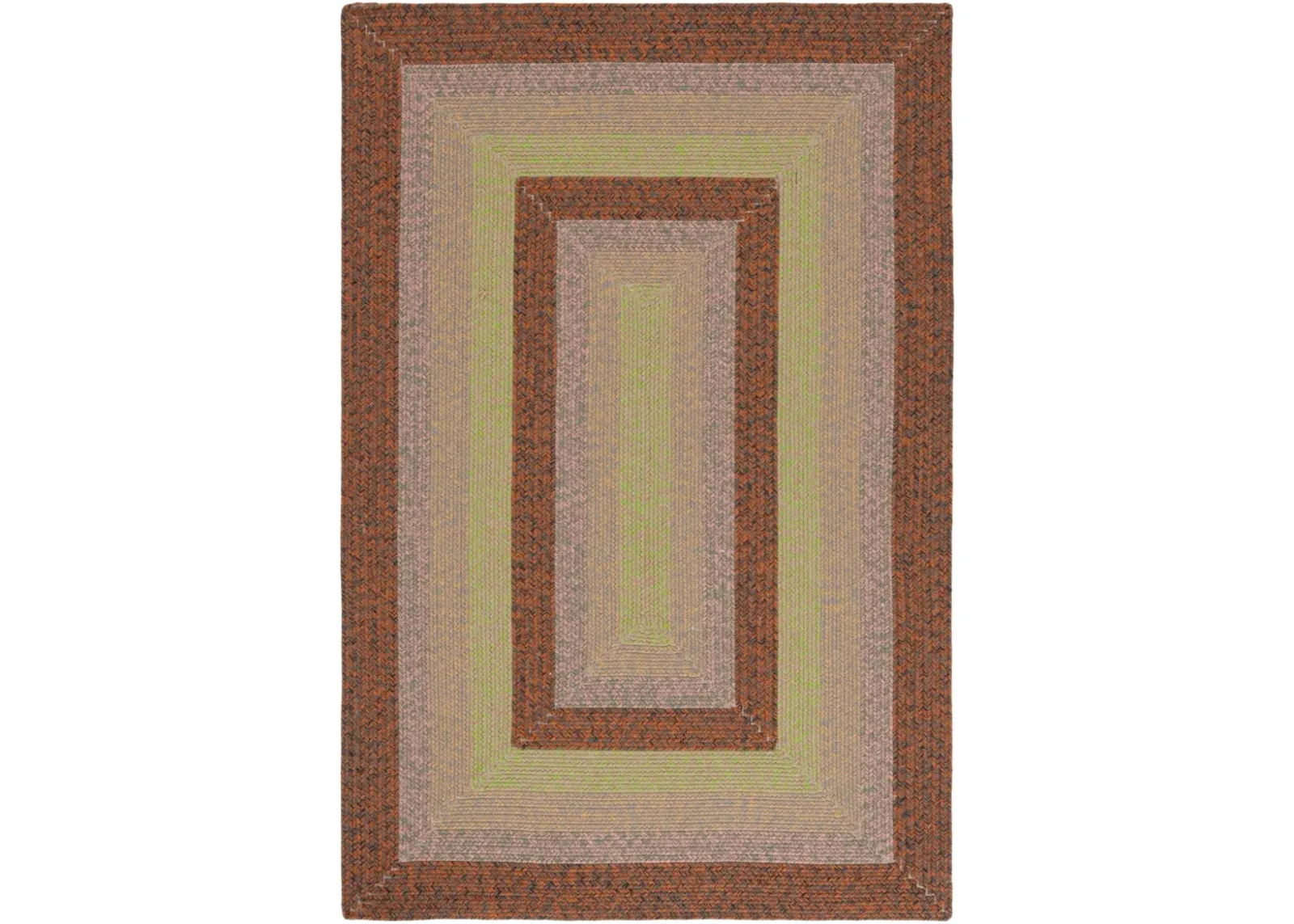 BRAIDED 320 DARK BROWN  8' x 10' Large Rectangle Rug