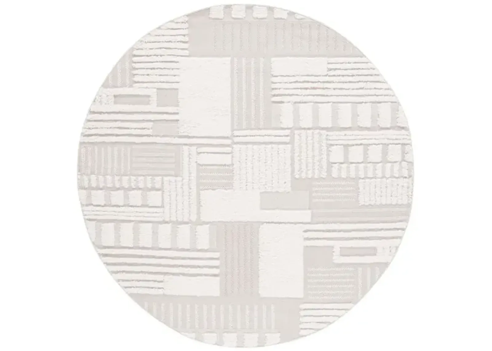 TRENDS 126 Beige 8' X 8' Round Round Rug