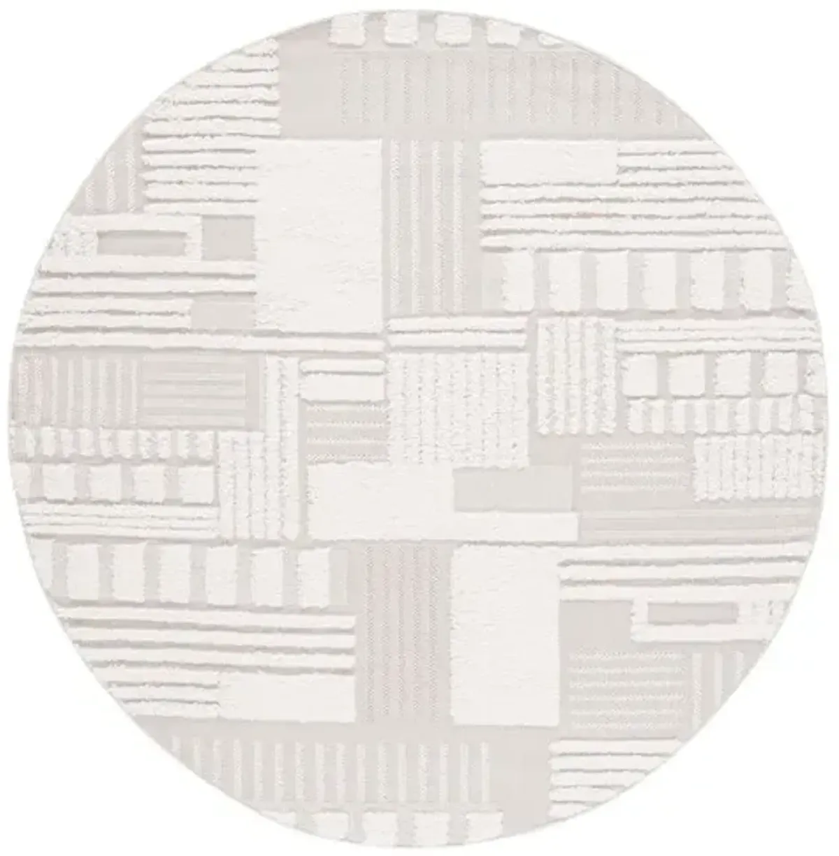 TRENDS 126 Beige 8' X 8' Round Round Rug