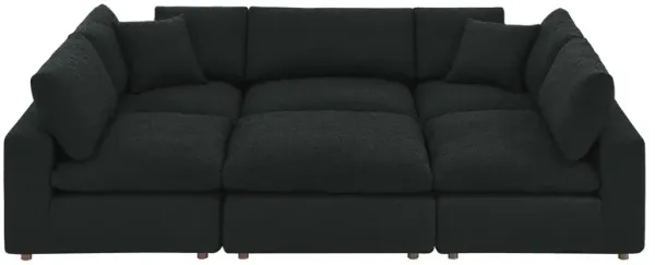 Commix Down Filled Overstuffed Boucle Fabric 6-Piece Sectional Sofa