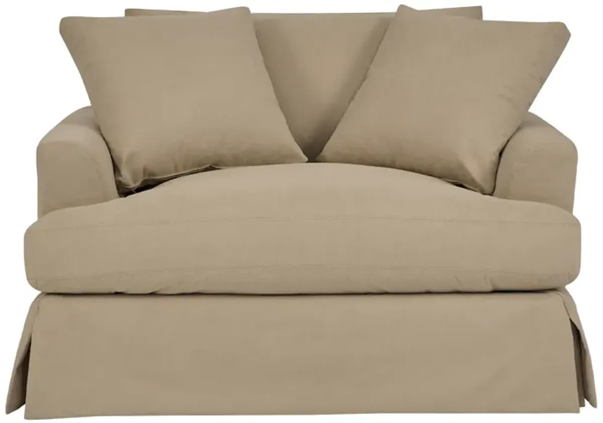 Ciara 53" Upholstered Chair And A Half In Sahara Brown