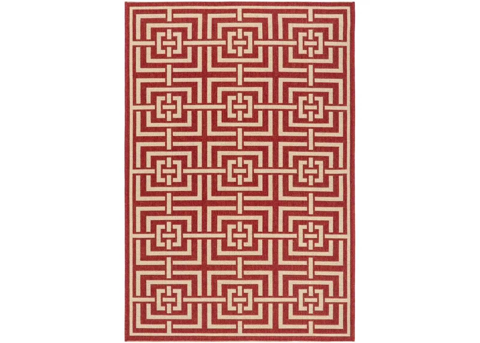 BEACH HOUSE 128 Red 2'-2' X 4' Accent Rug