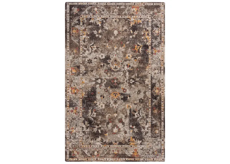 Ovation Brown/Beige distressed/classical N Z wool 9'x12' Rectangle Rug