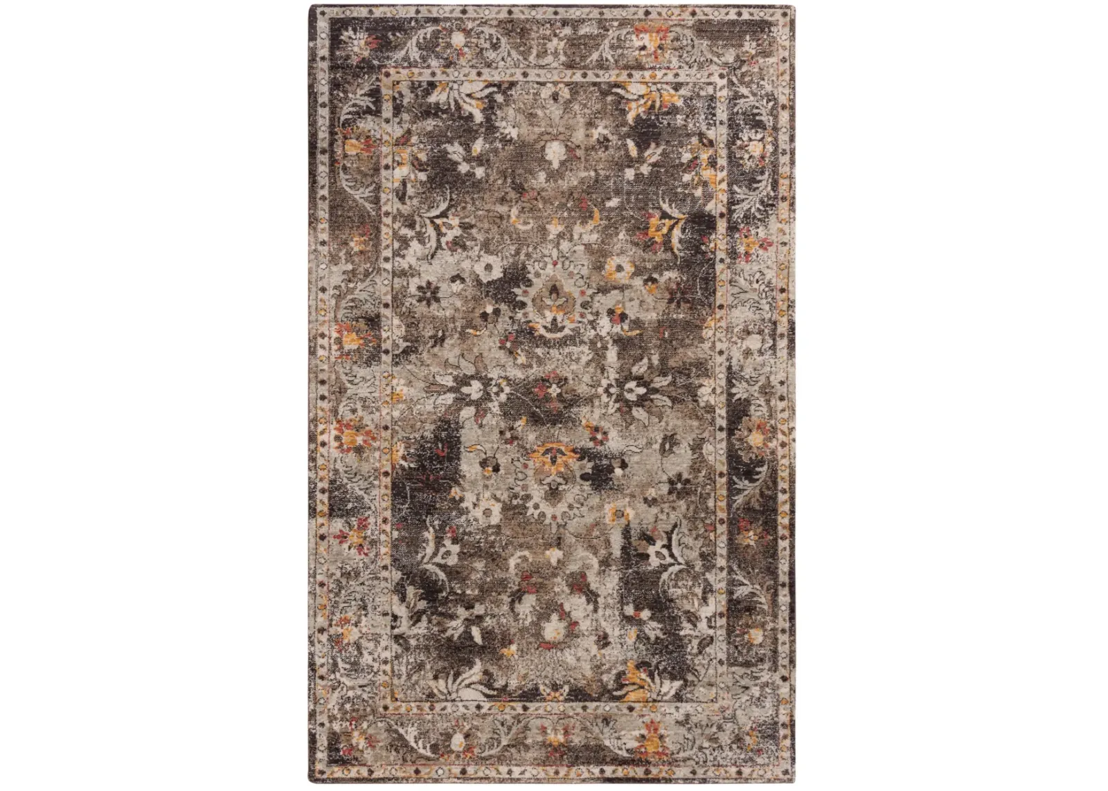 Ovation Brown/Beige distressed/classical N Z wool 9'x12' Rectangle Rug