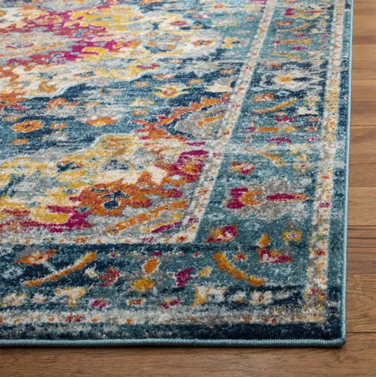 MADISON 154 TEAL  9' x 9' Square Square Rug