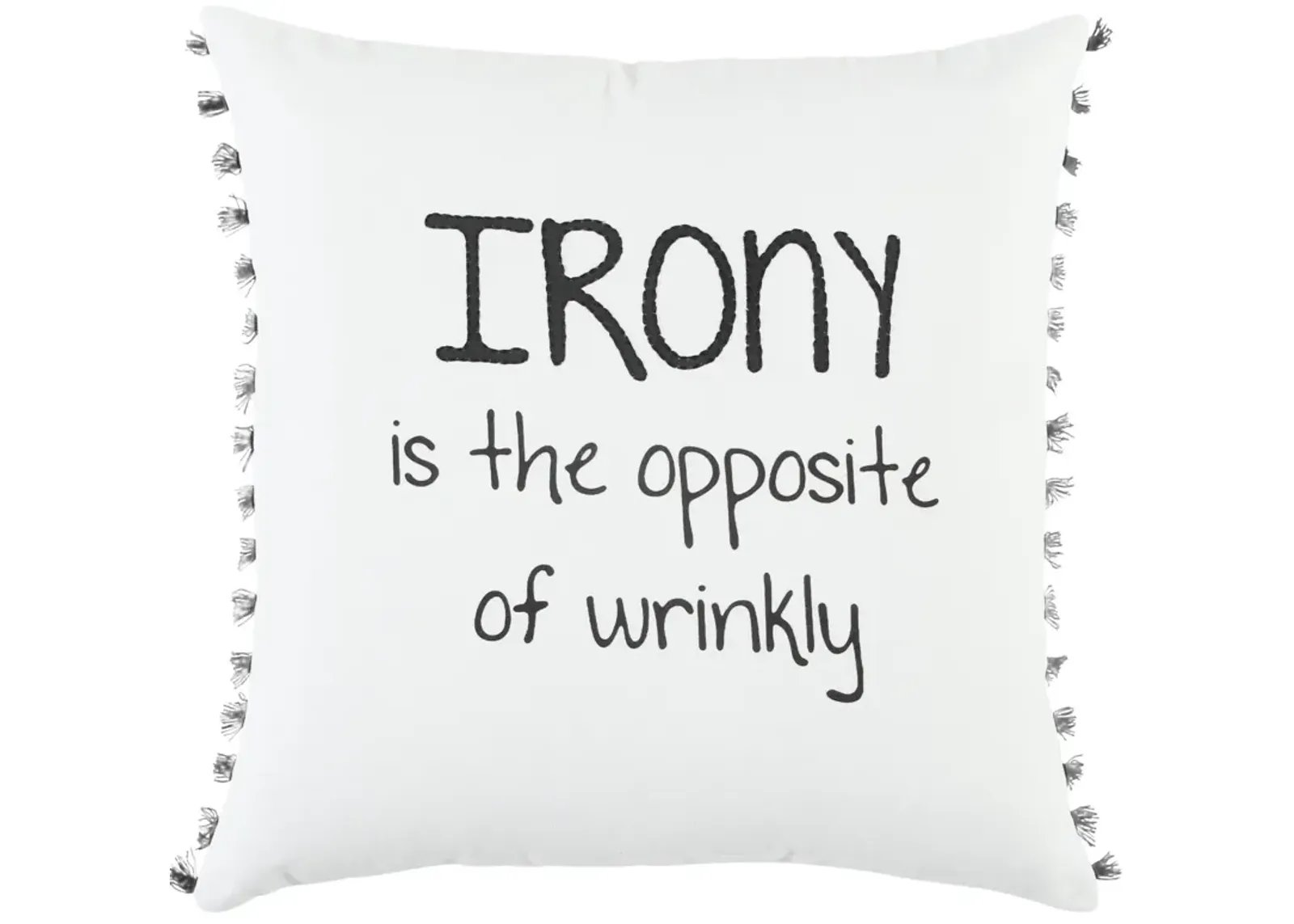 Back Talk Sentiment Black  Pillow