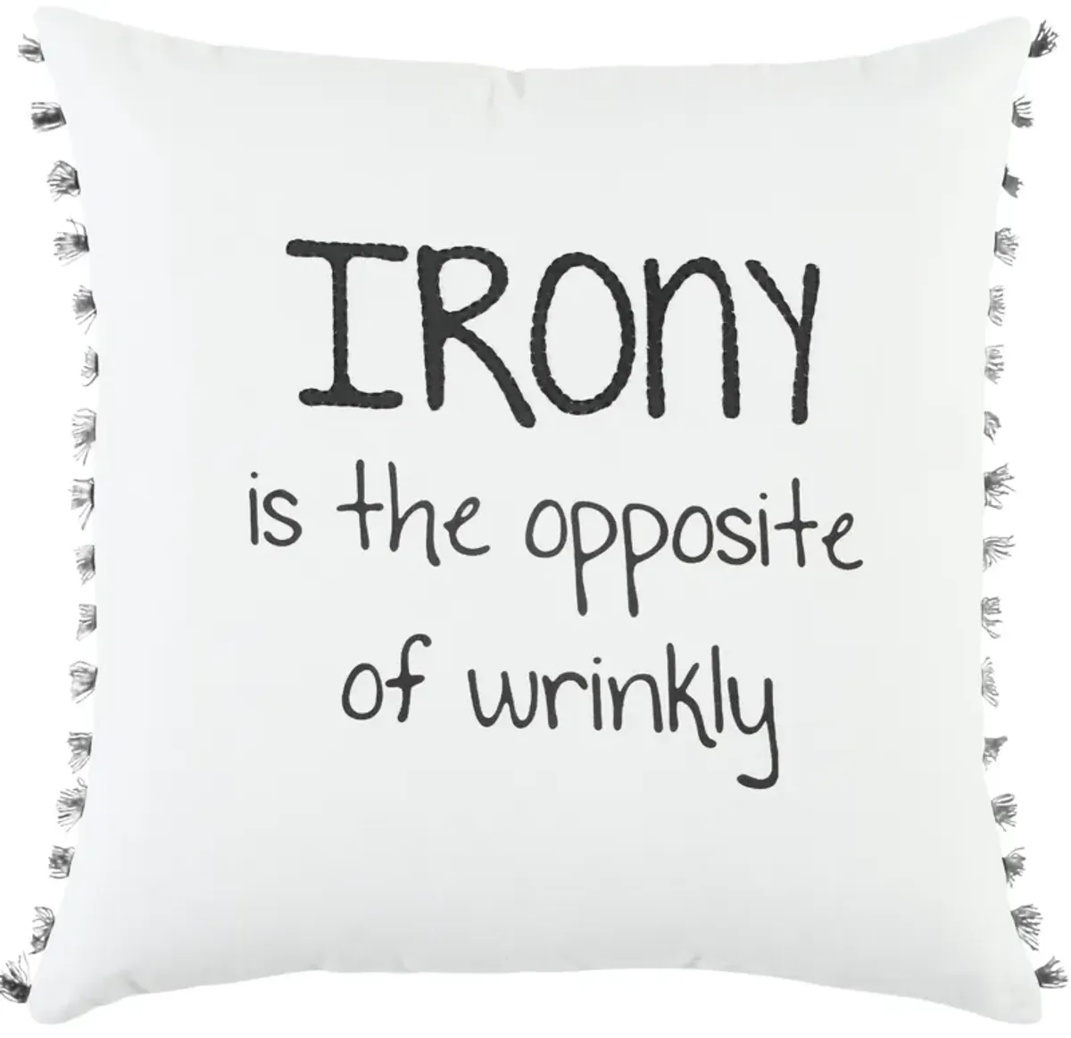 Back Talk Sentiment Black  Pillow