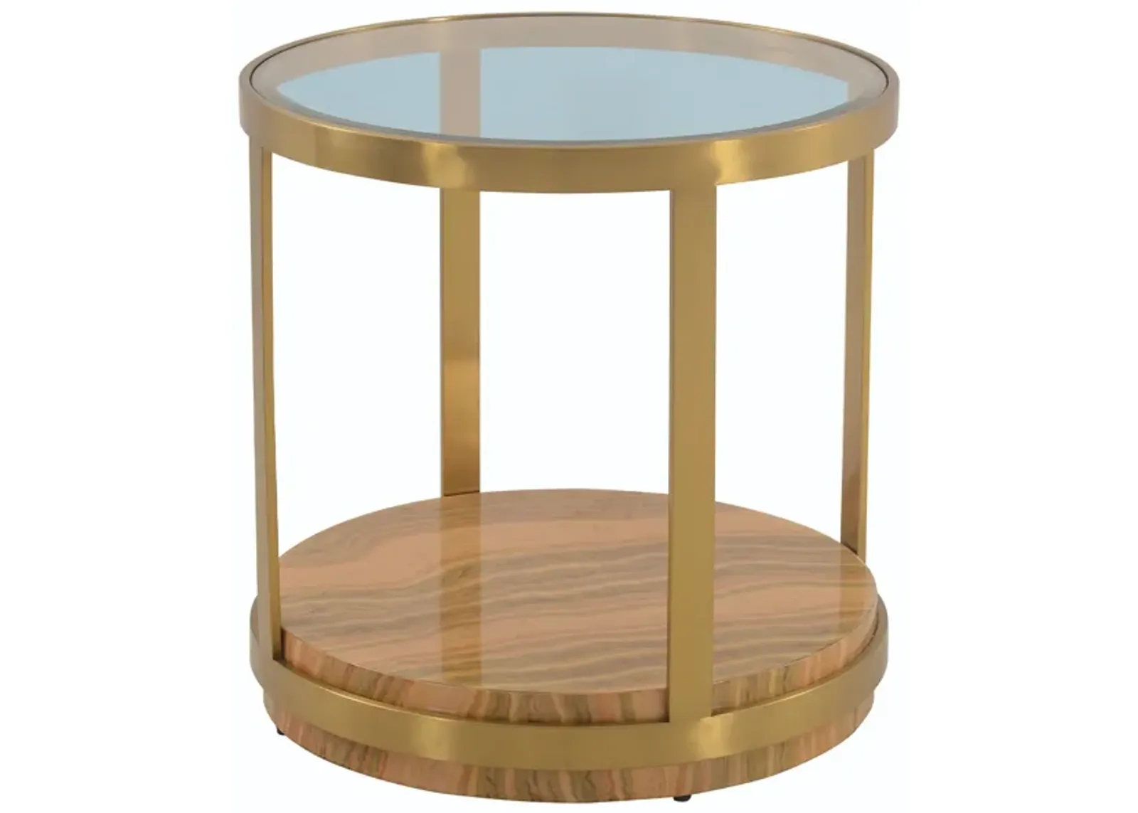 Hattie Glass Top End Table