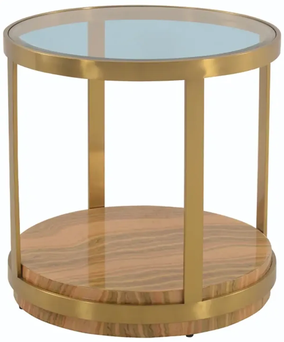 Hattie Glass Top End Table