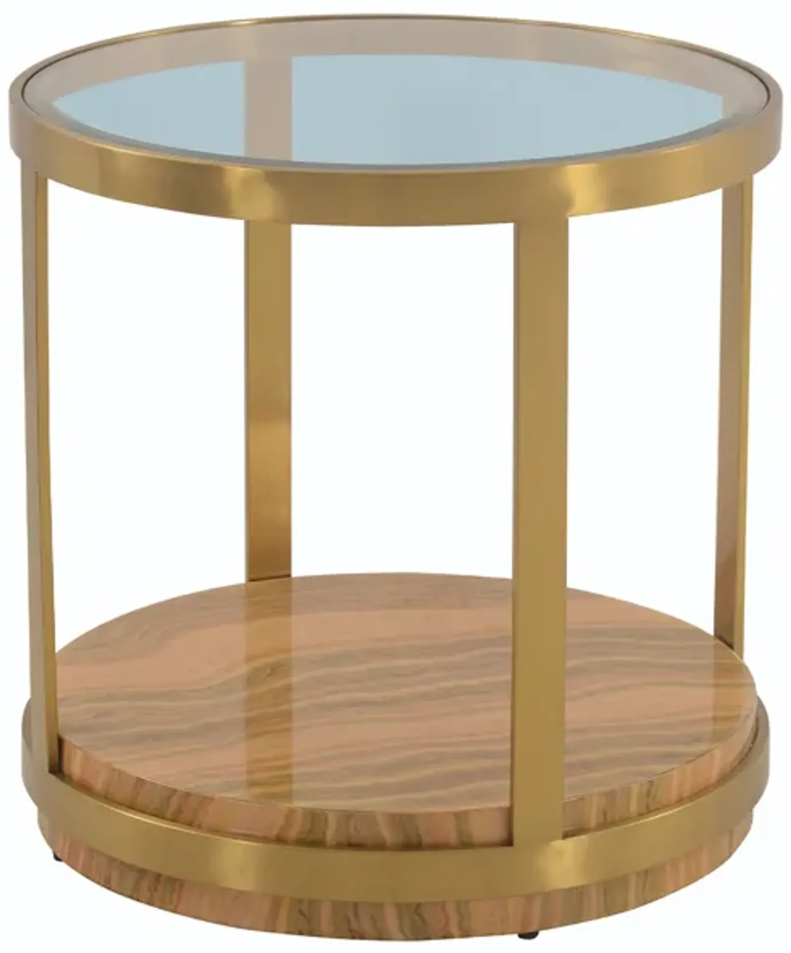 Hattie Glass Top End Table