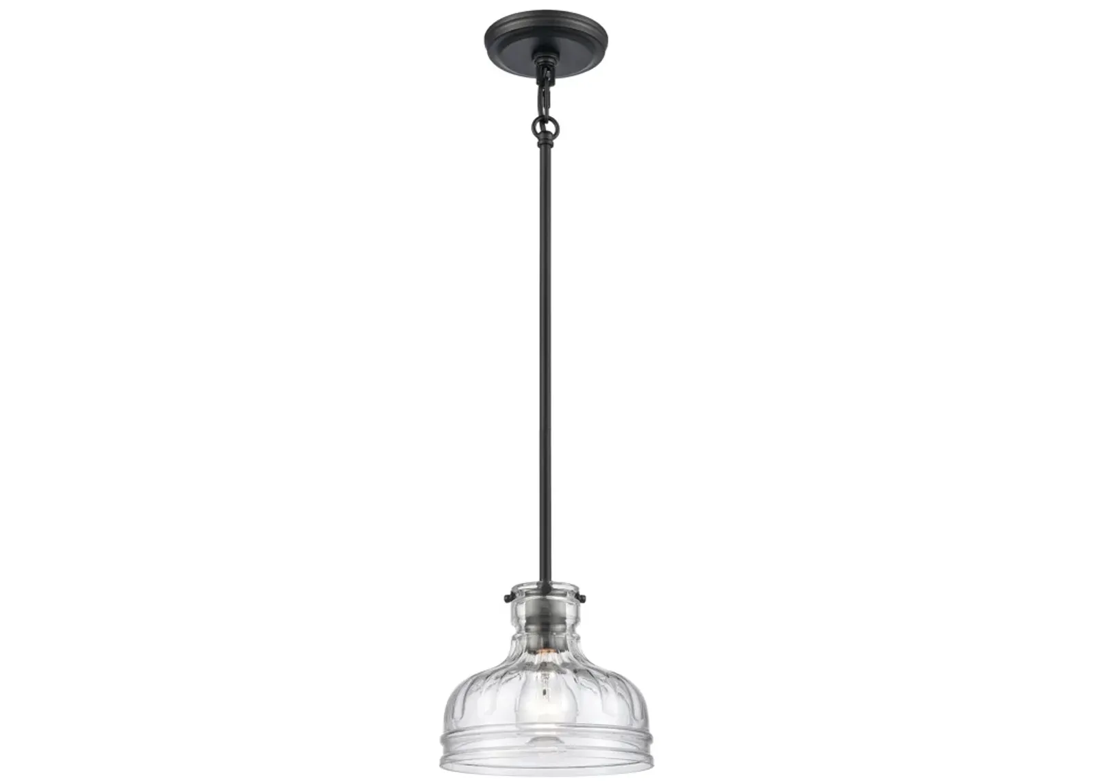 Orinoco 8" Wide 1-Light Mini Pendant - Matte Black