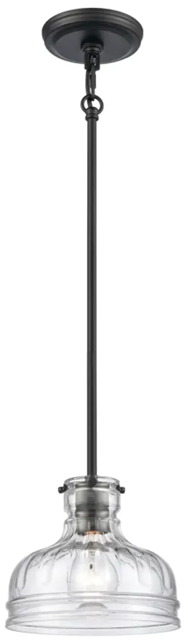 Orinoco 8" Wide 1-Light Mini Pendant - Matte Black